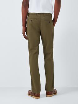 John Lewis Slim Fit Vintage Laundered Chinos - view 2, Khaki