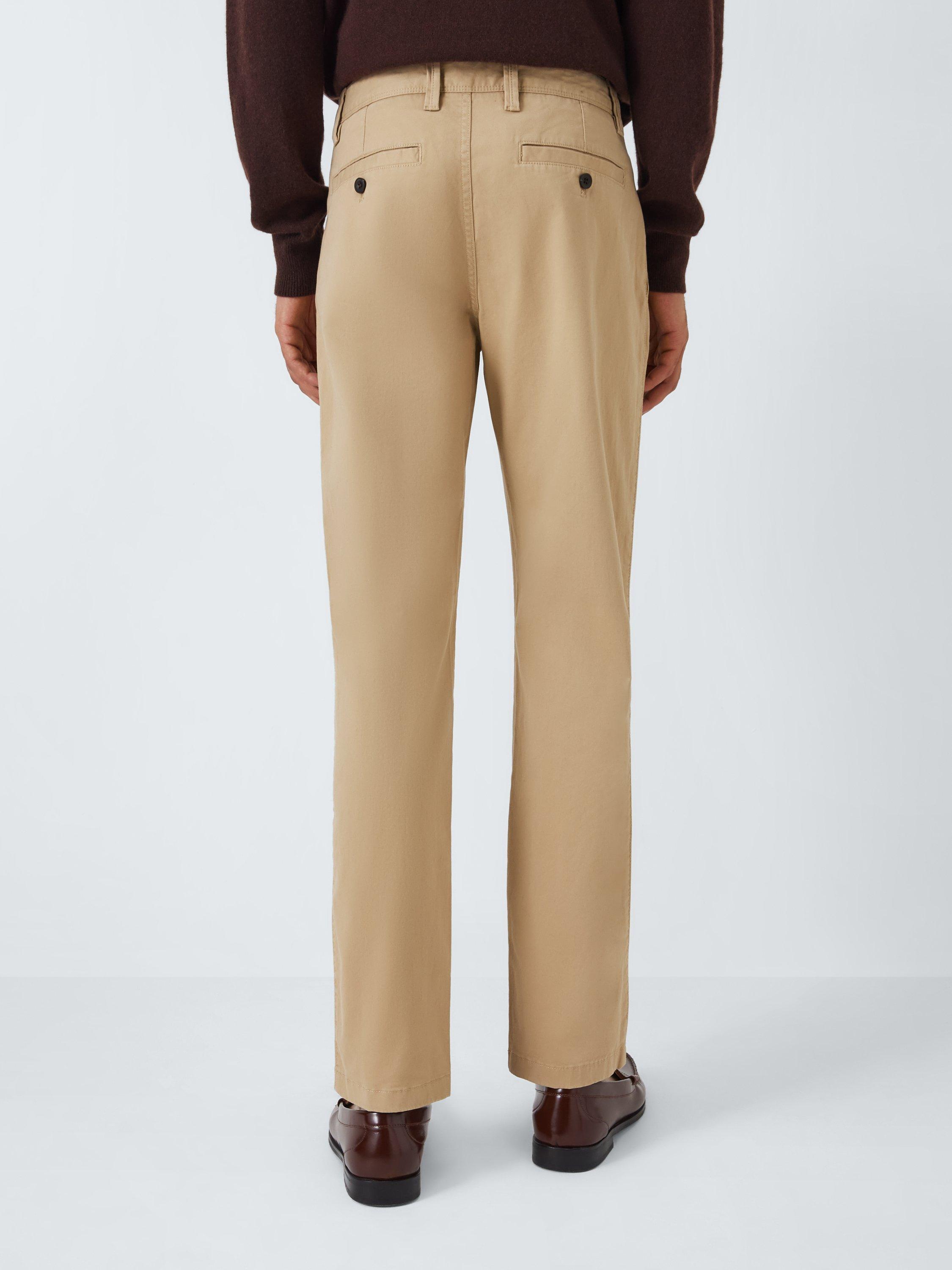John Lewis Slim Fit Vintage Laundered Chinos, Stone, 30R