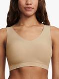 Chantelle Soft Stretch V-Neck Padded Crop Bra, Nude