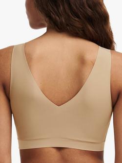 Chantelle Soft Stretch V-Neck Padded Crop Bra - view 2, Nude