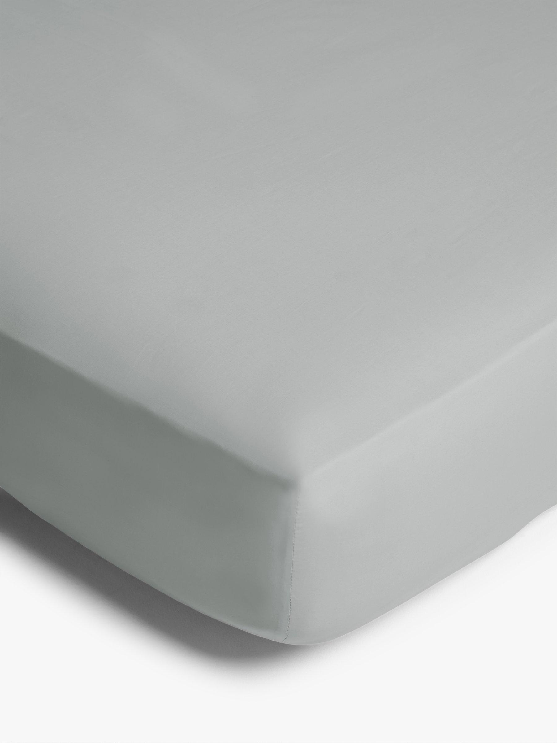 John Lewis Crisp & Fresh 400 Thread Count Egyptian Cotton Deep Fitted Sheet, Dove