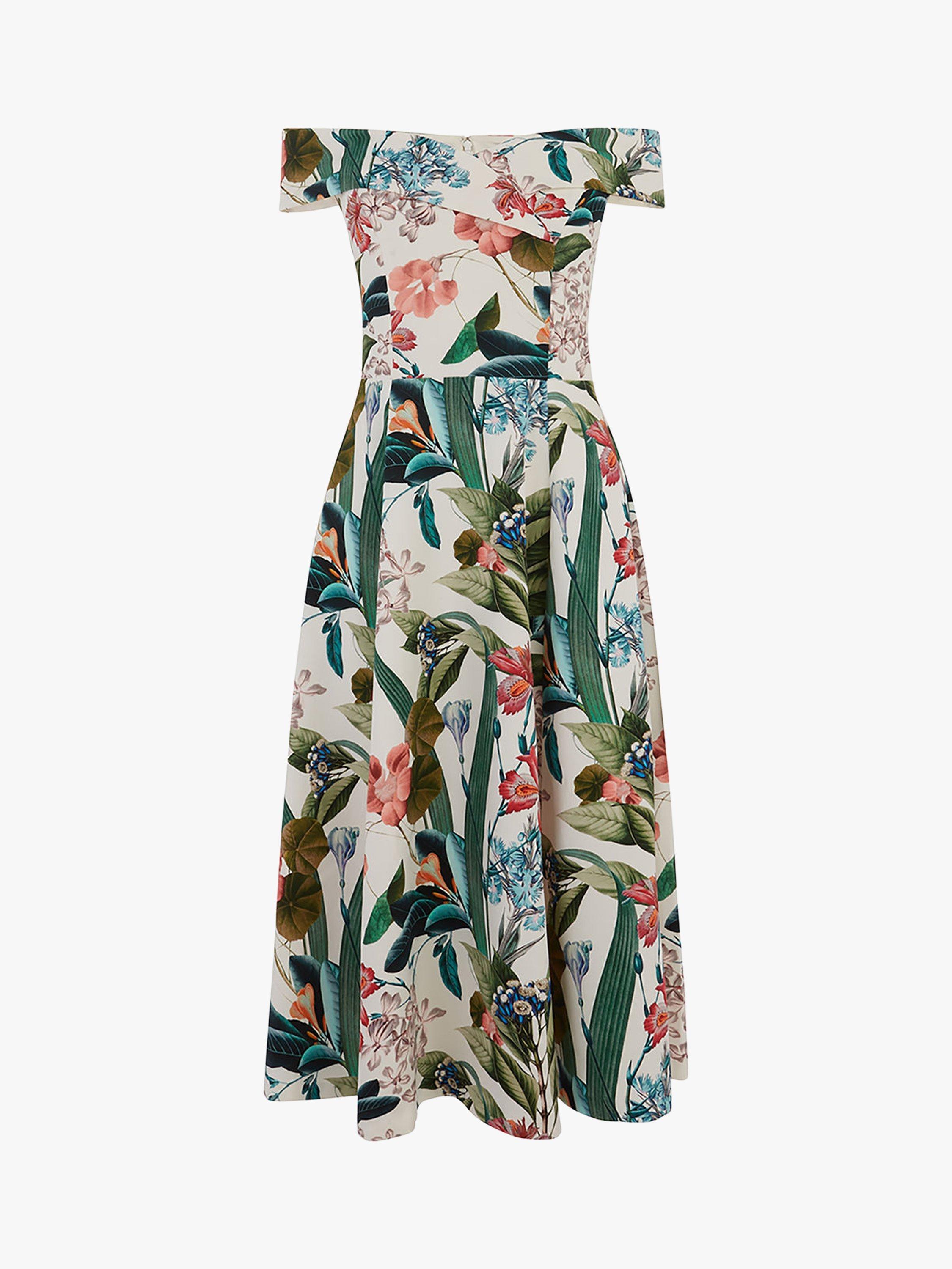 Oasis tropical bardot dress on sale