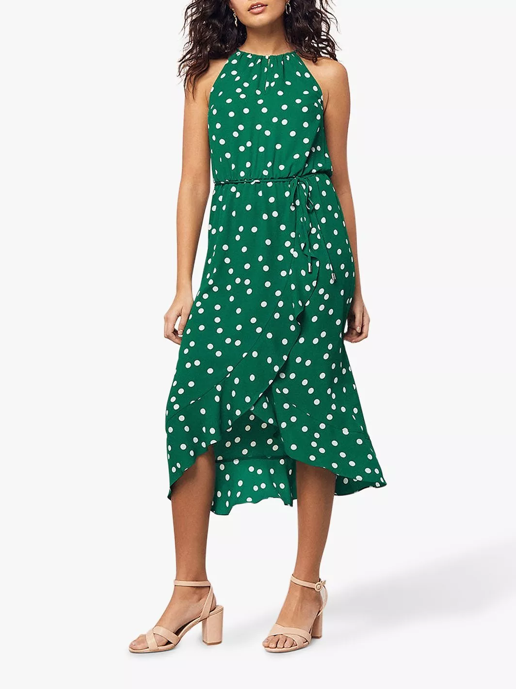 Oasis spot high neck dress sale