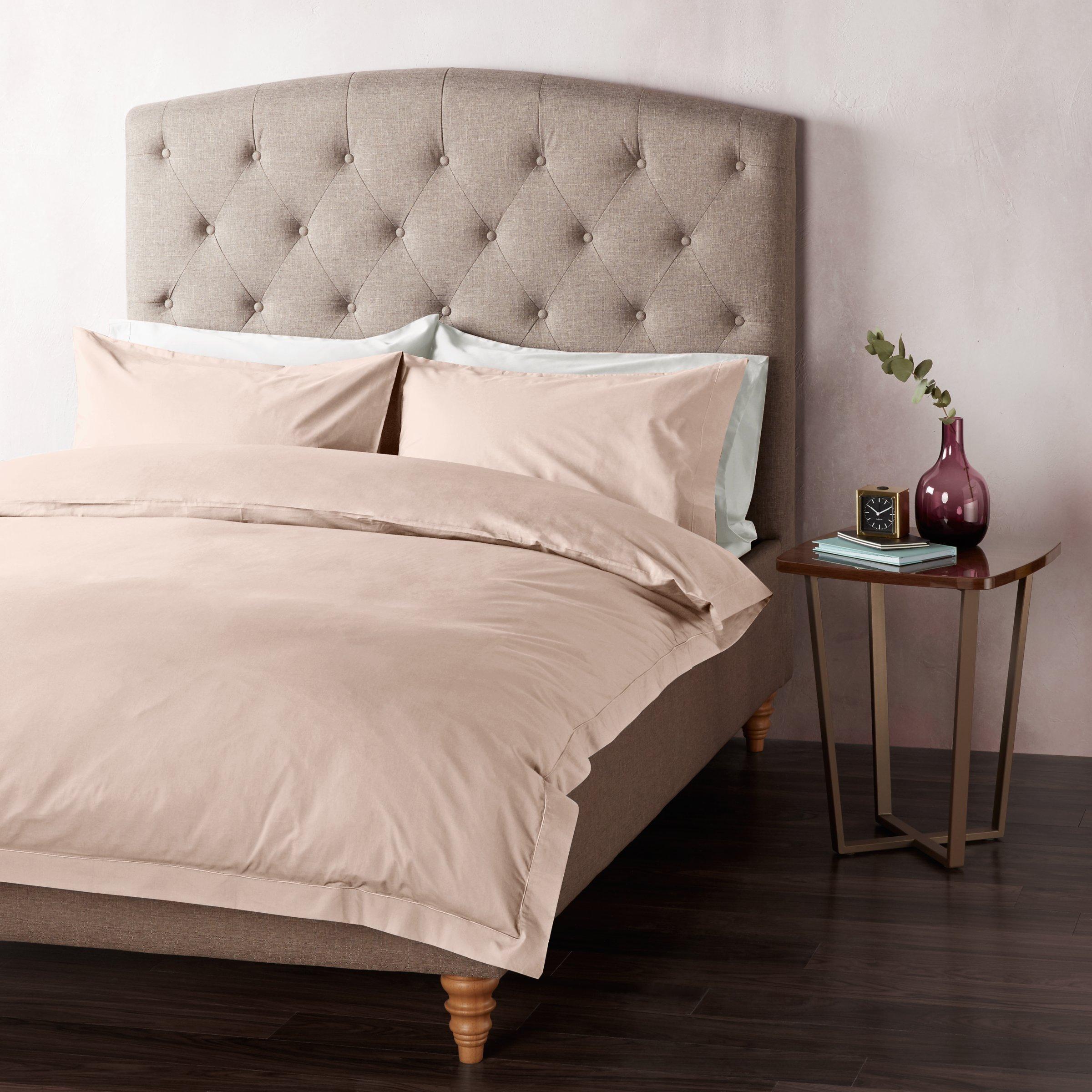 John Lewis & Partners 400 Thread Count Crisp & Fresh Egyptian Cotton Bedding, Blush Pink
