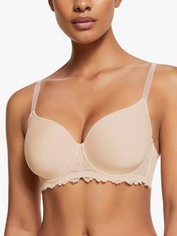 John Lewis Zoey T-Shirt Spacer Bra, Almond
