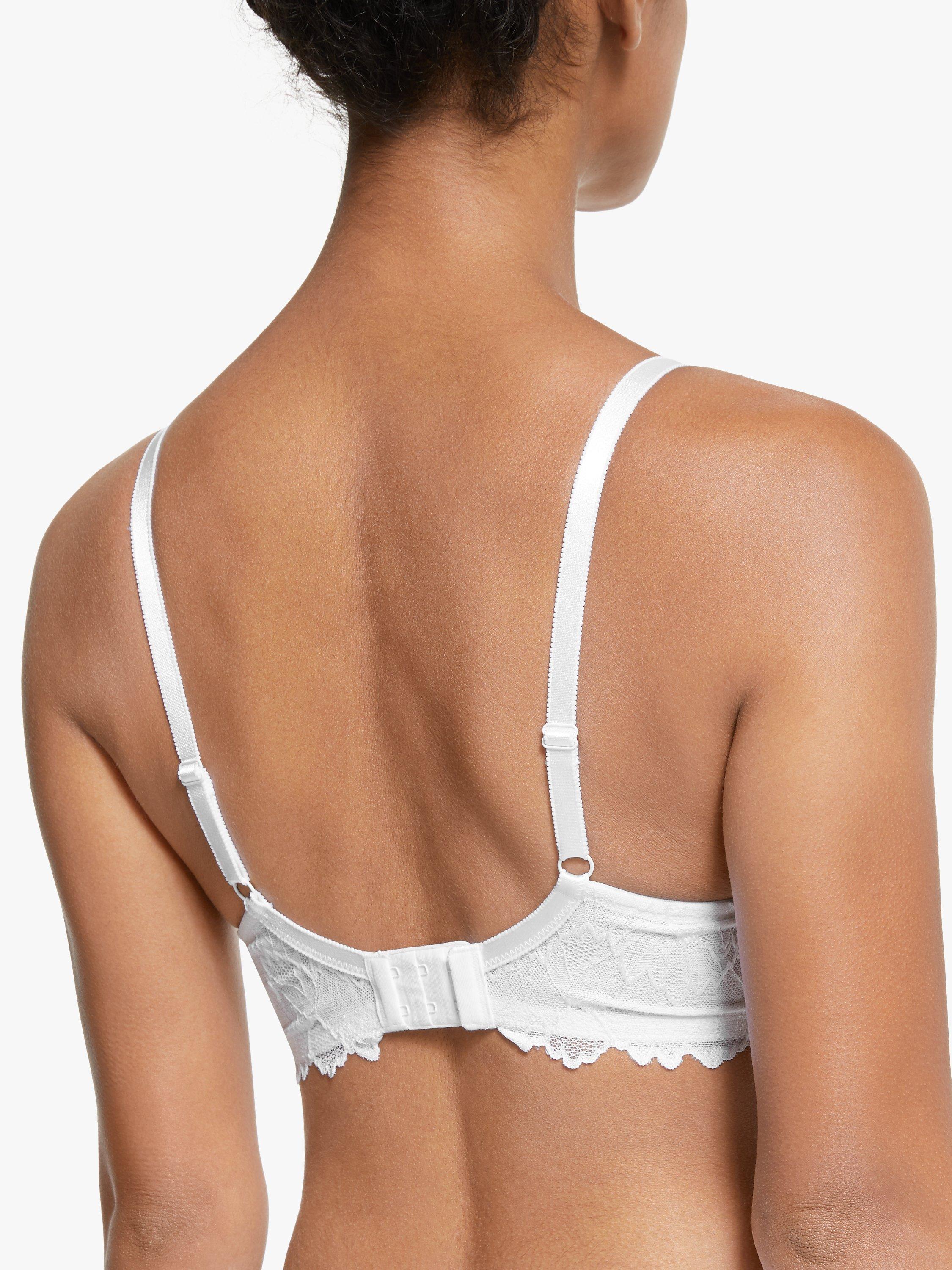 Product image 2 of 5, which shows John Lewis Zoey T-Shirt Spacer Bra, White, 30DD