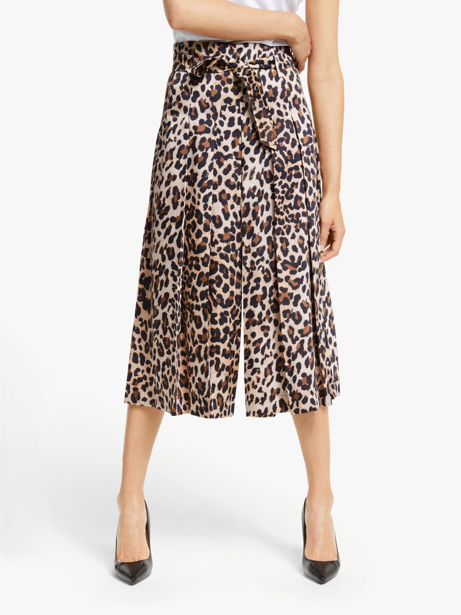 Marella Natale High Waist Leopard Trousers, Brown