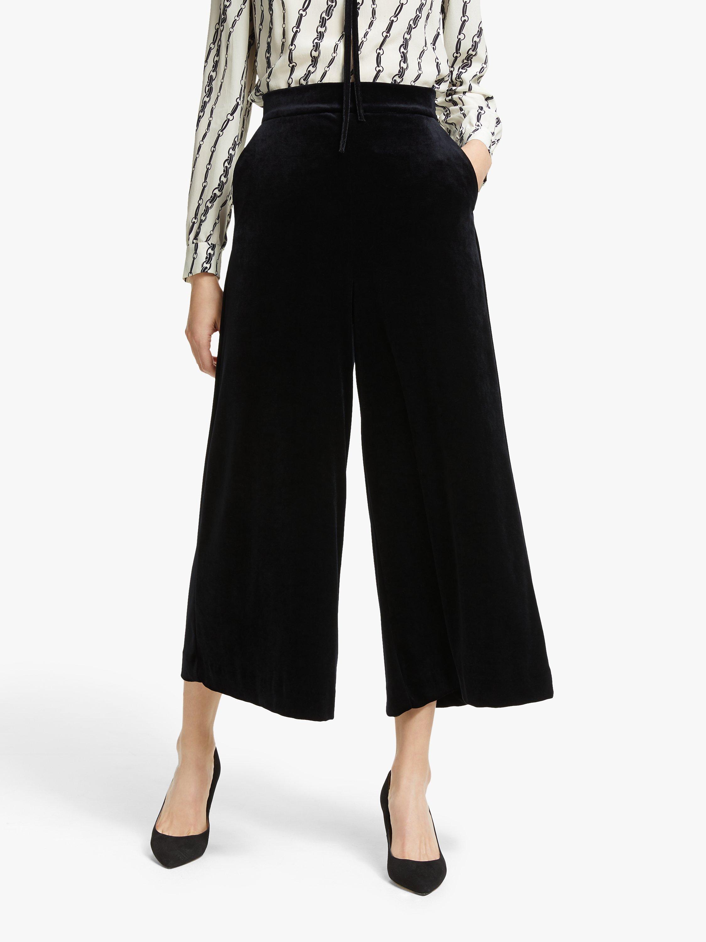 Marella Tahiti Velvet Culottes, Black