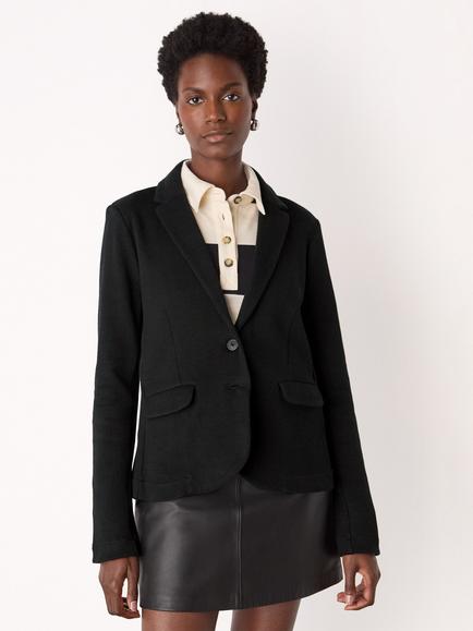 Whistles Slim Jersey Jacket, Black