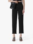 Whistles High Waist Barrel Leg Jeans, Black