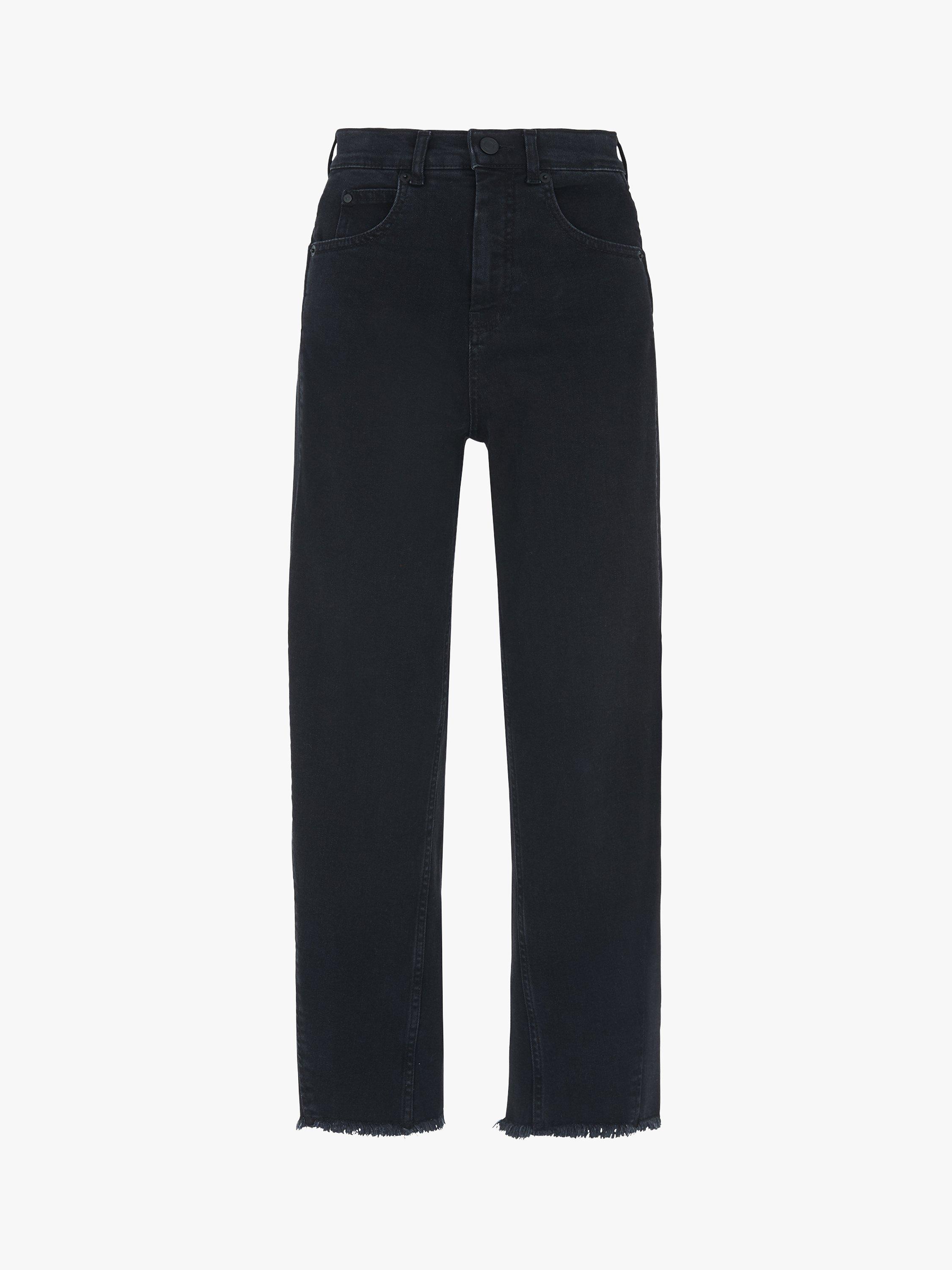 Product image 3 of 3, which shows Whistles High Waist Barrel Leg Jeans, Black, 26