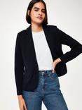 Whistles Slim Jersey Jacket, Navy