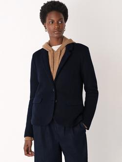 Whistles Slim Jersey Jacket, Navy