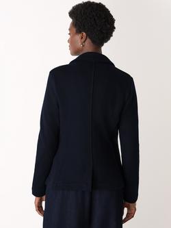 Whistles Slim Jersey Jacket - view 2, Navy