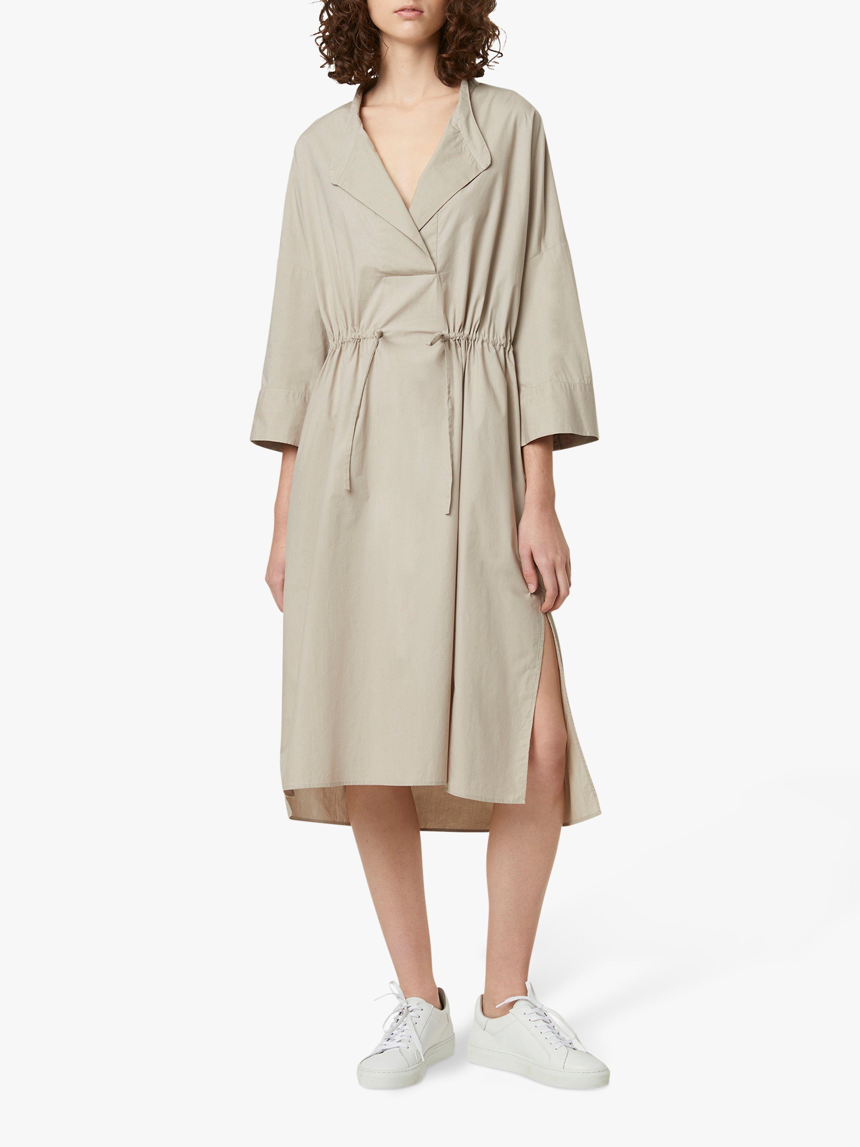 French Connection Adoni Cotton Poplin Shirt Dress, Cool Sand