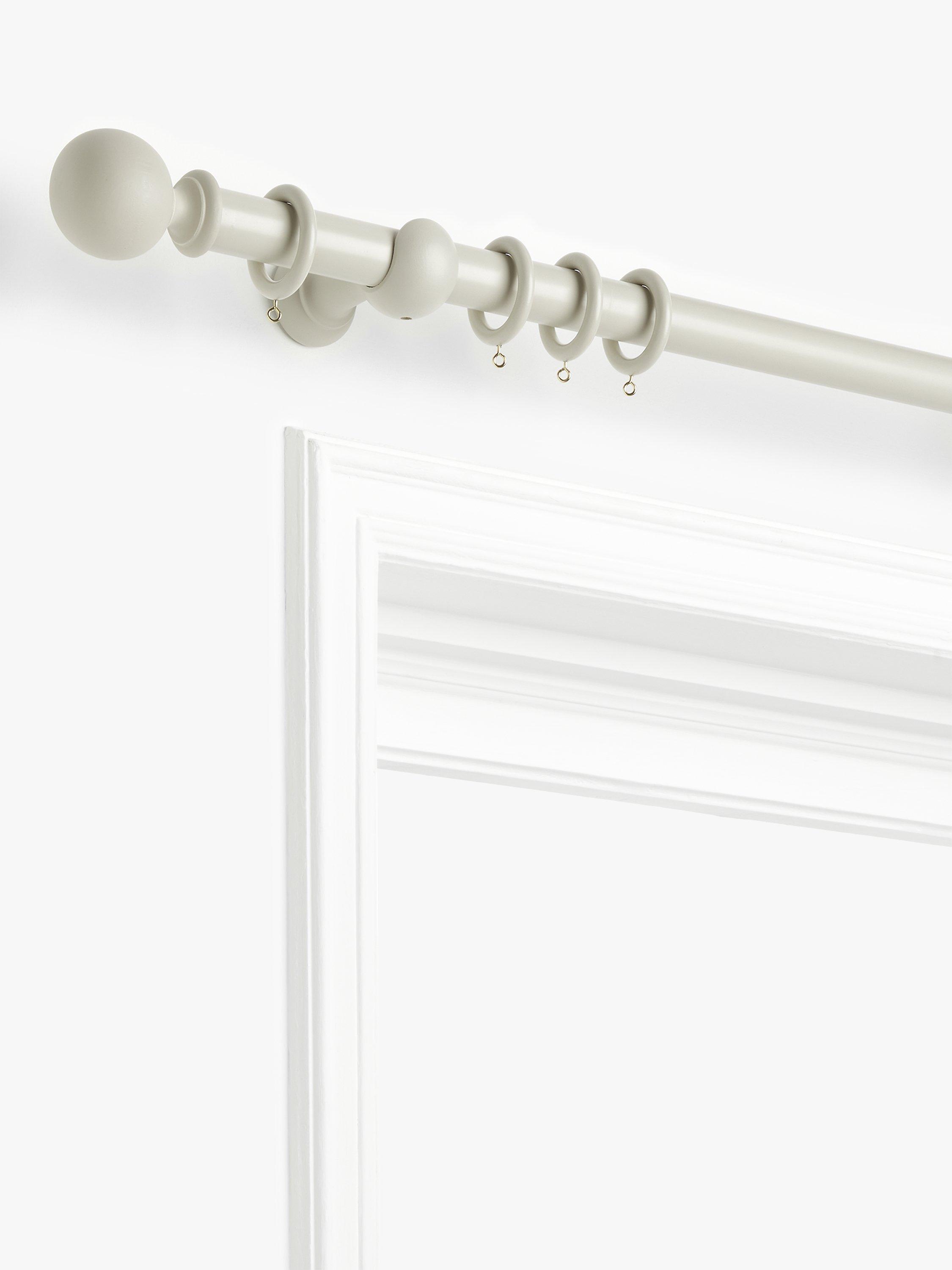 John Lewis Painted Premium Curtain Pole Kit, Dia. 35mm, Putty