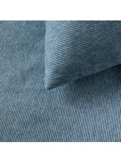 John Lewis Euan Stripe Brushed Cotton Bedding - view 2, Loch Blue