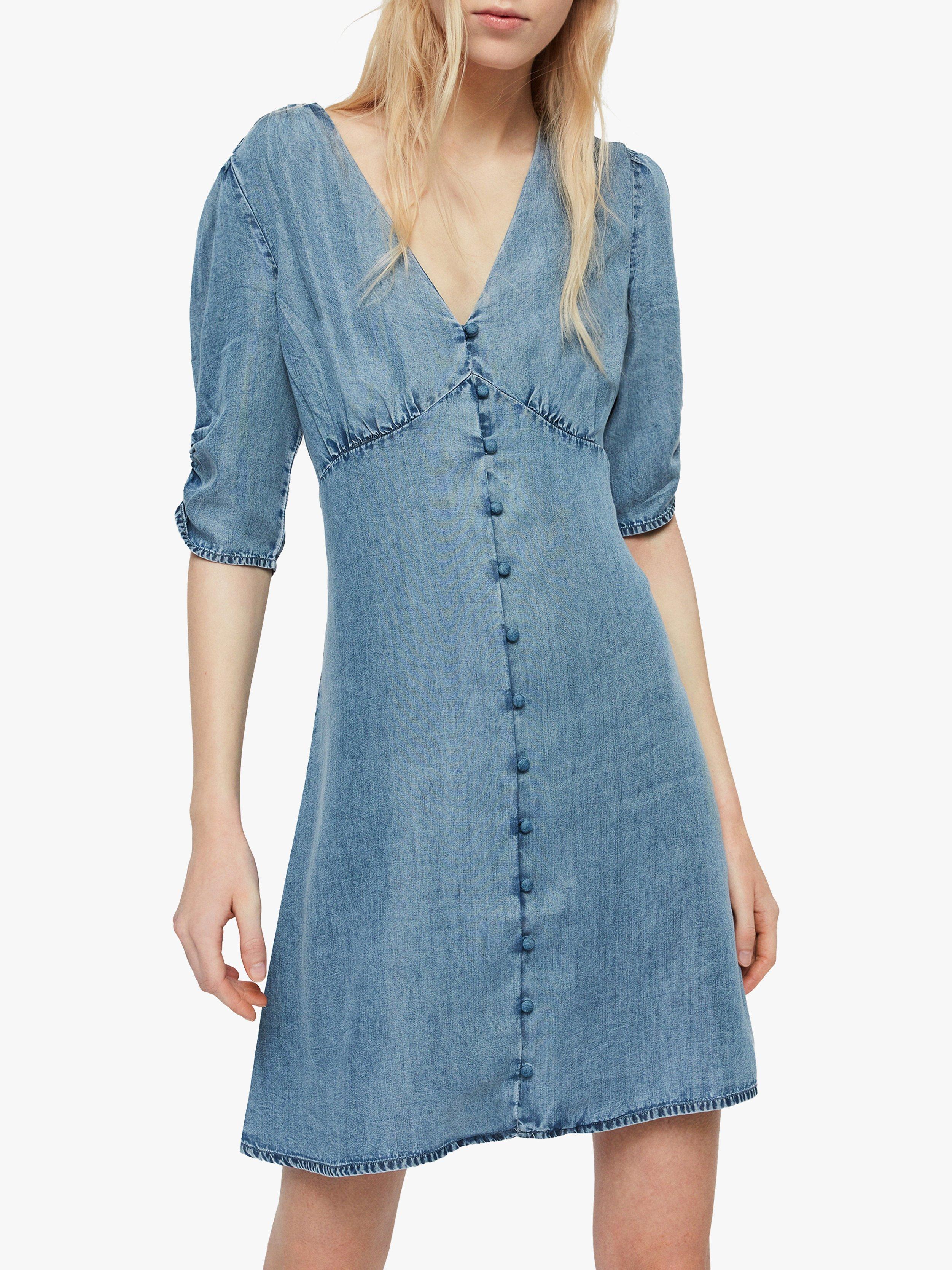 AllSaints Kota Dress, Indigo Blue