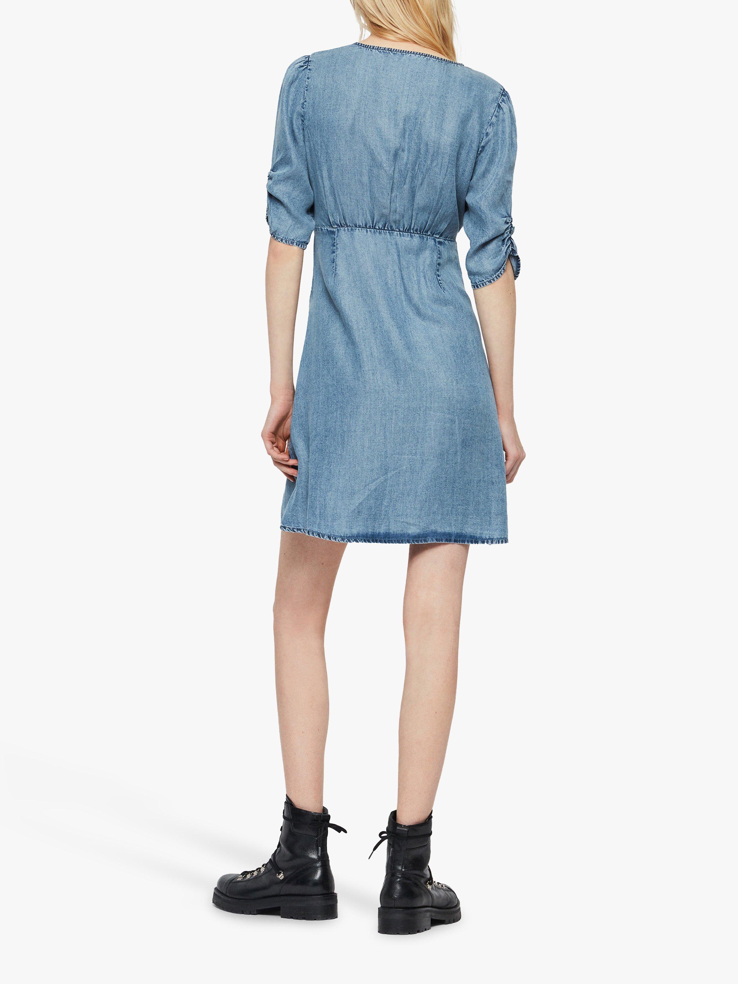 AllSaints Kota Dress Indigo Blue