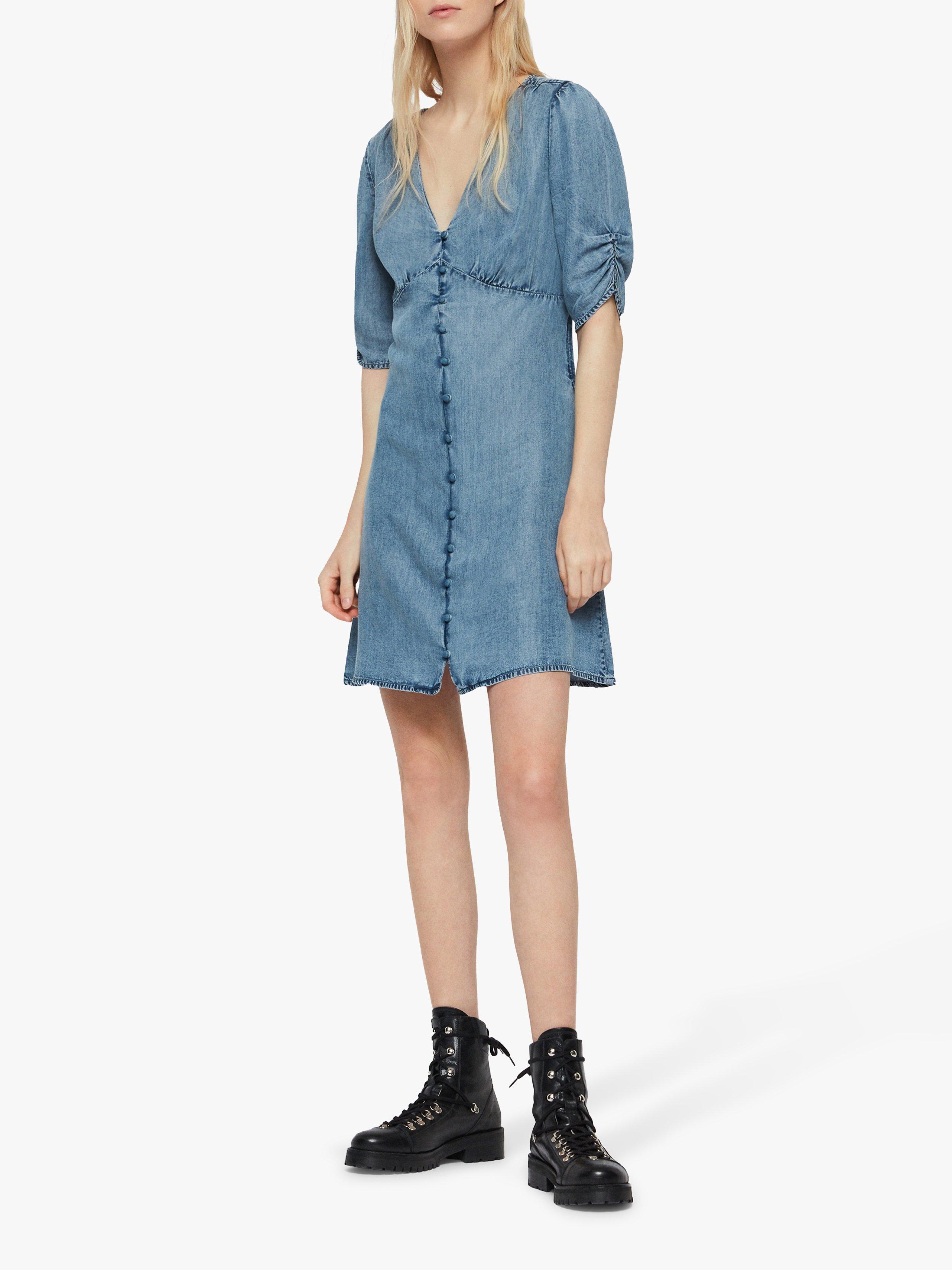 AllSaints Kota Dress Indigo Blue