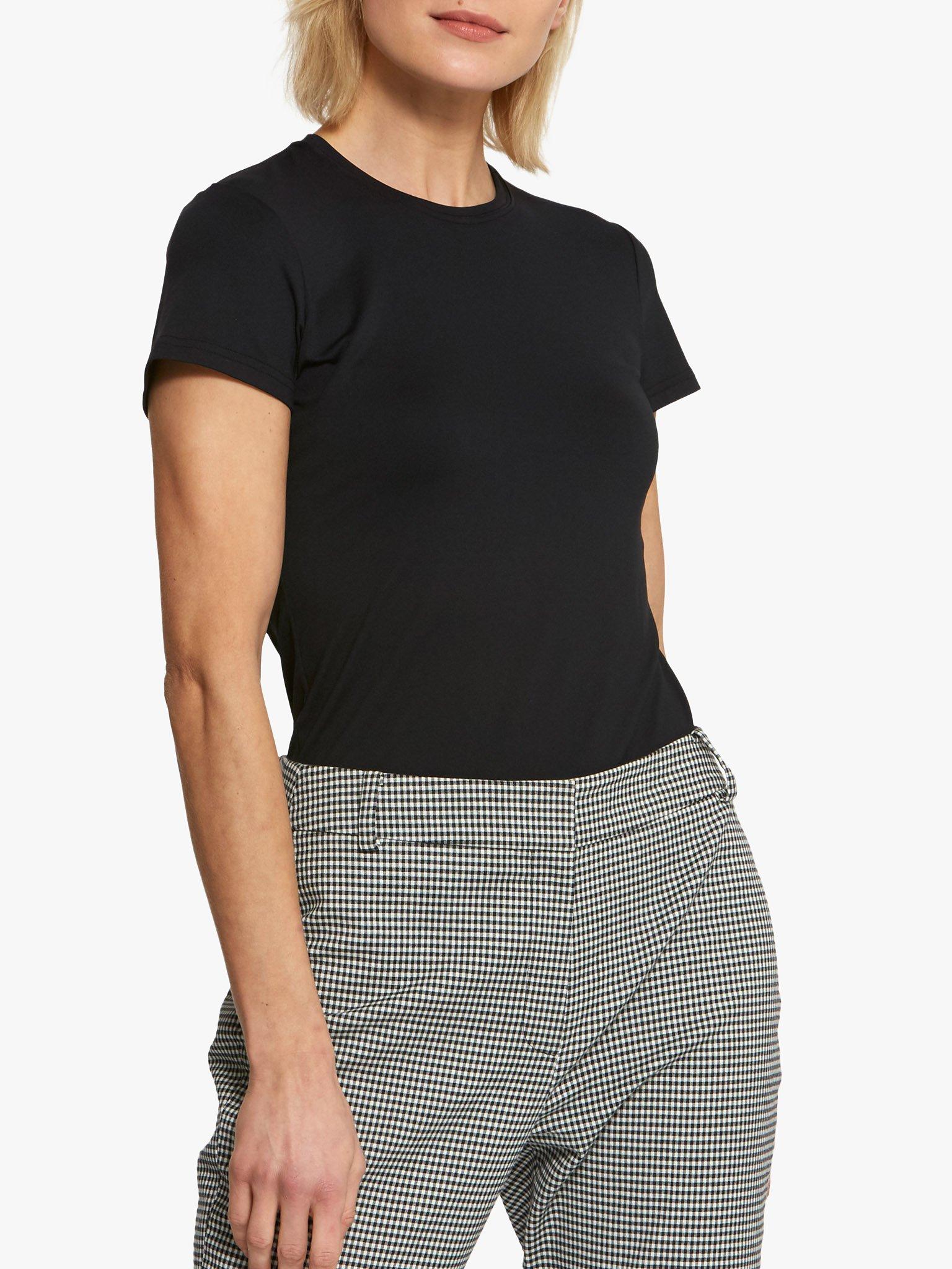Helen McAlinden Lori Round Neck Jersey T-Shirt, Black