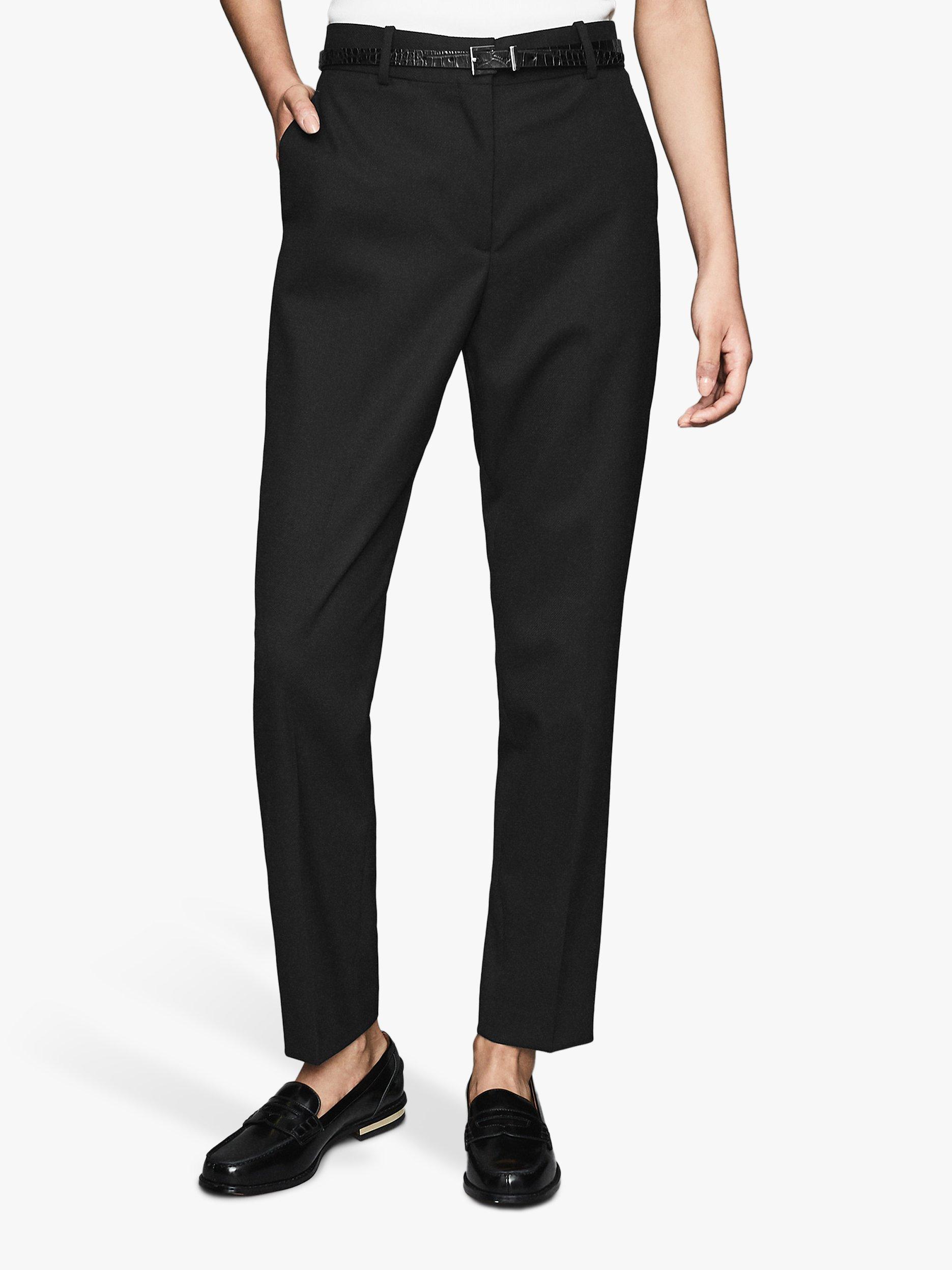 Reiss Hartley Slim Trousers, Black, 12R