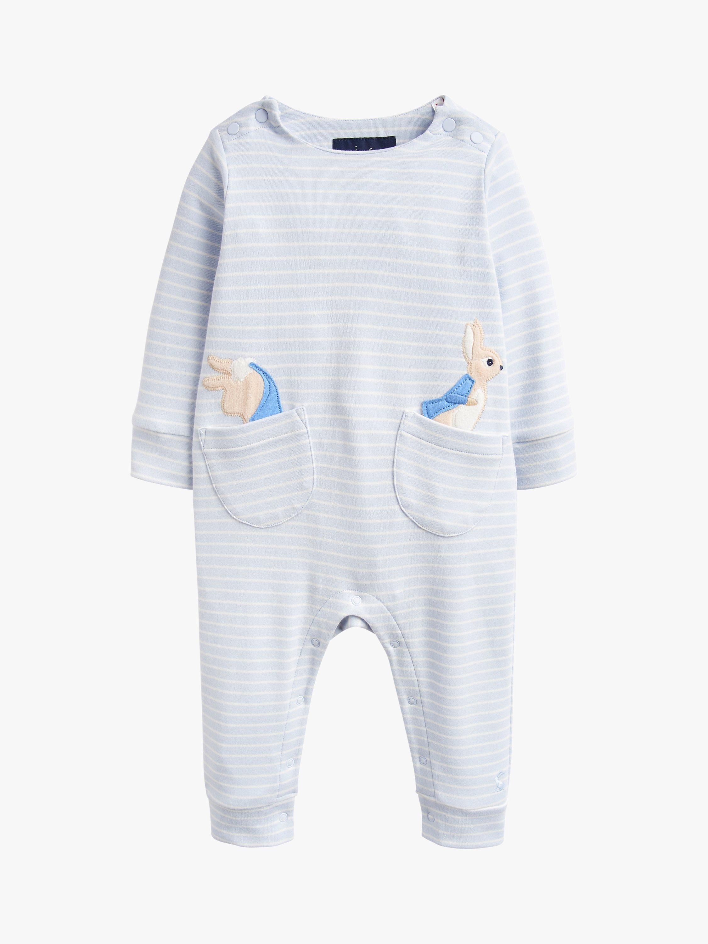 Baby Joule Gracie Peter Rabbit Babygrow, Light Blue