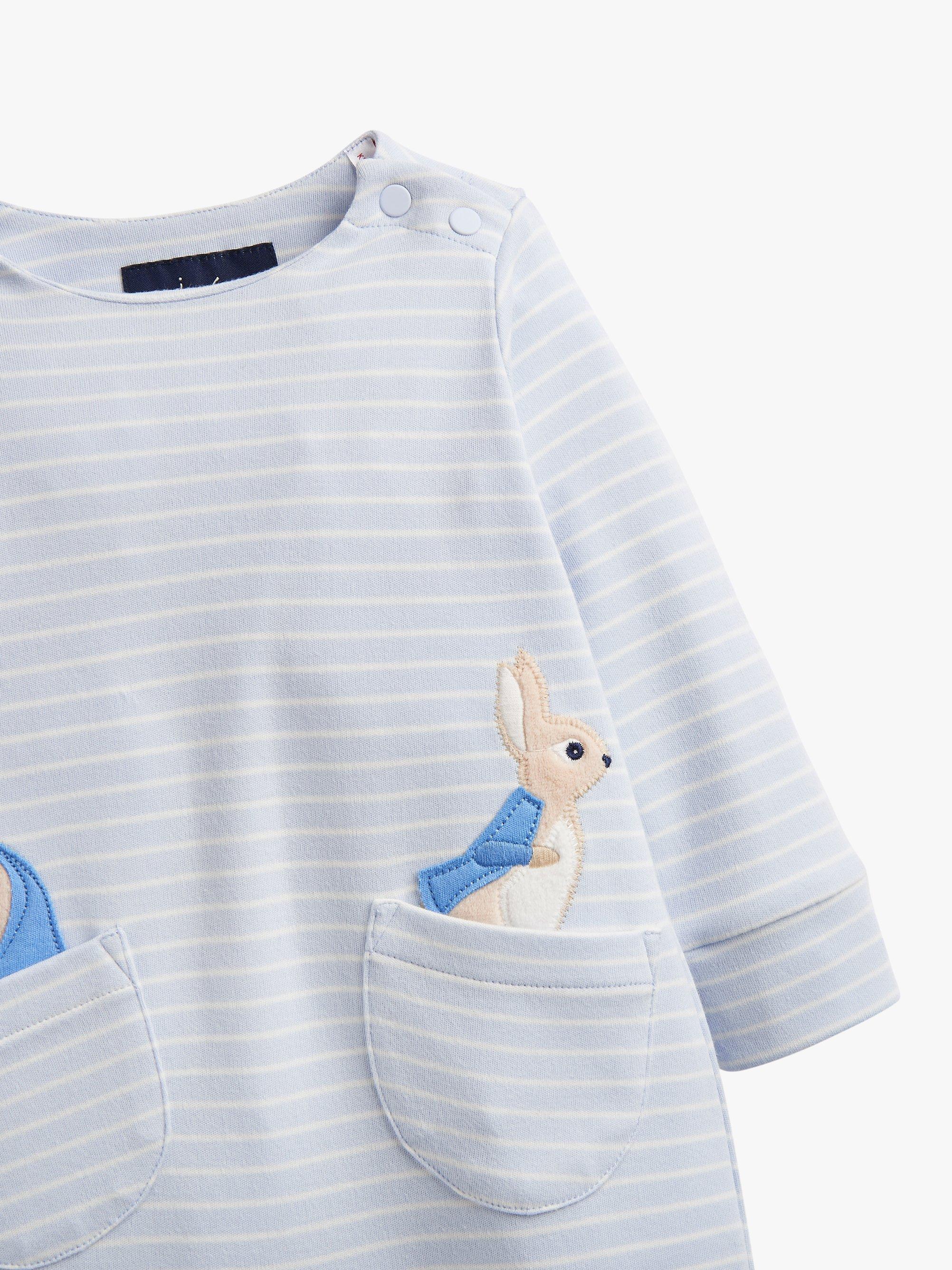 Baby Joule Gracie Peter Rabbit Babygrow, Light Blue