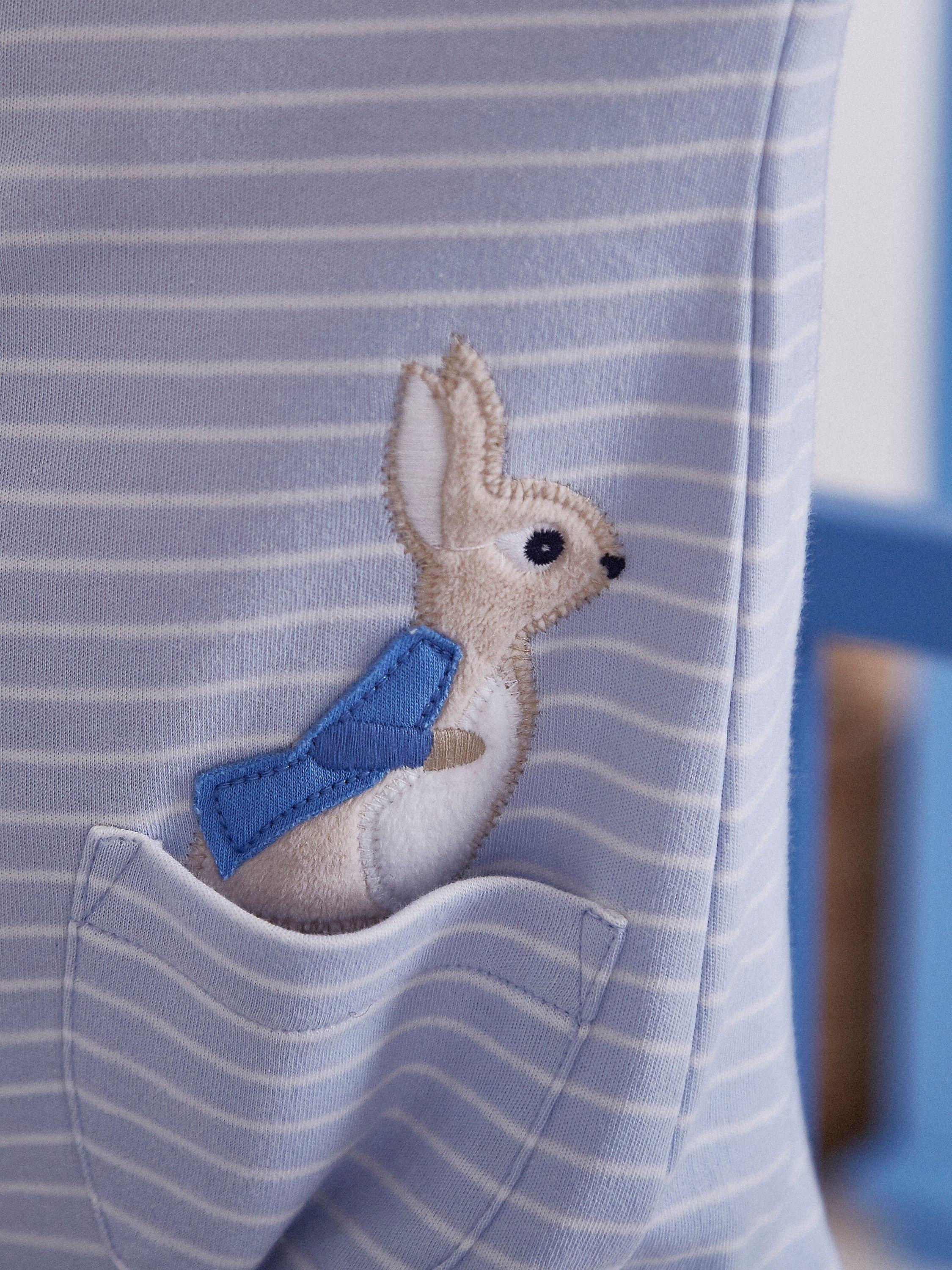 Baby Joule Gracie Peter Rabbit Babygrow, Light Blue