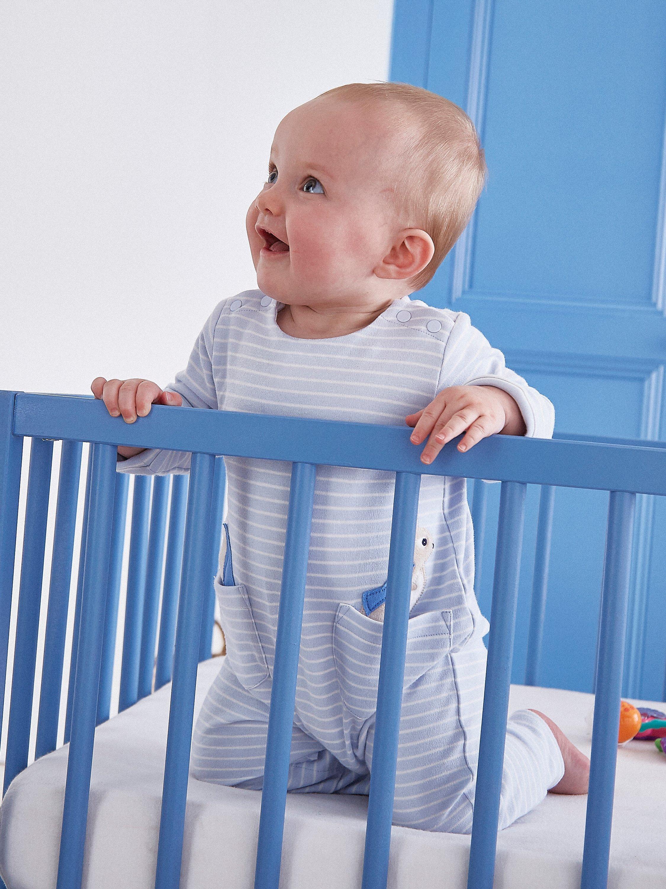 Baby Joule Gracie Peter Rabbit Babygrow, Light Blue