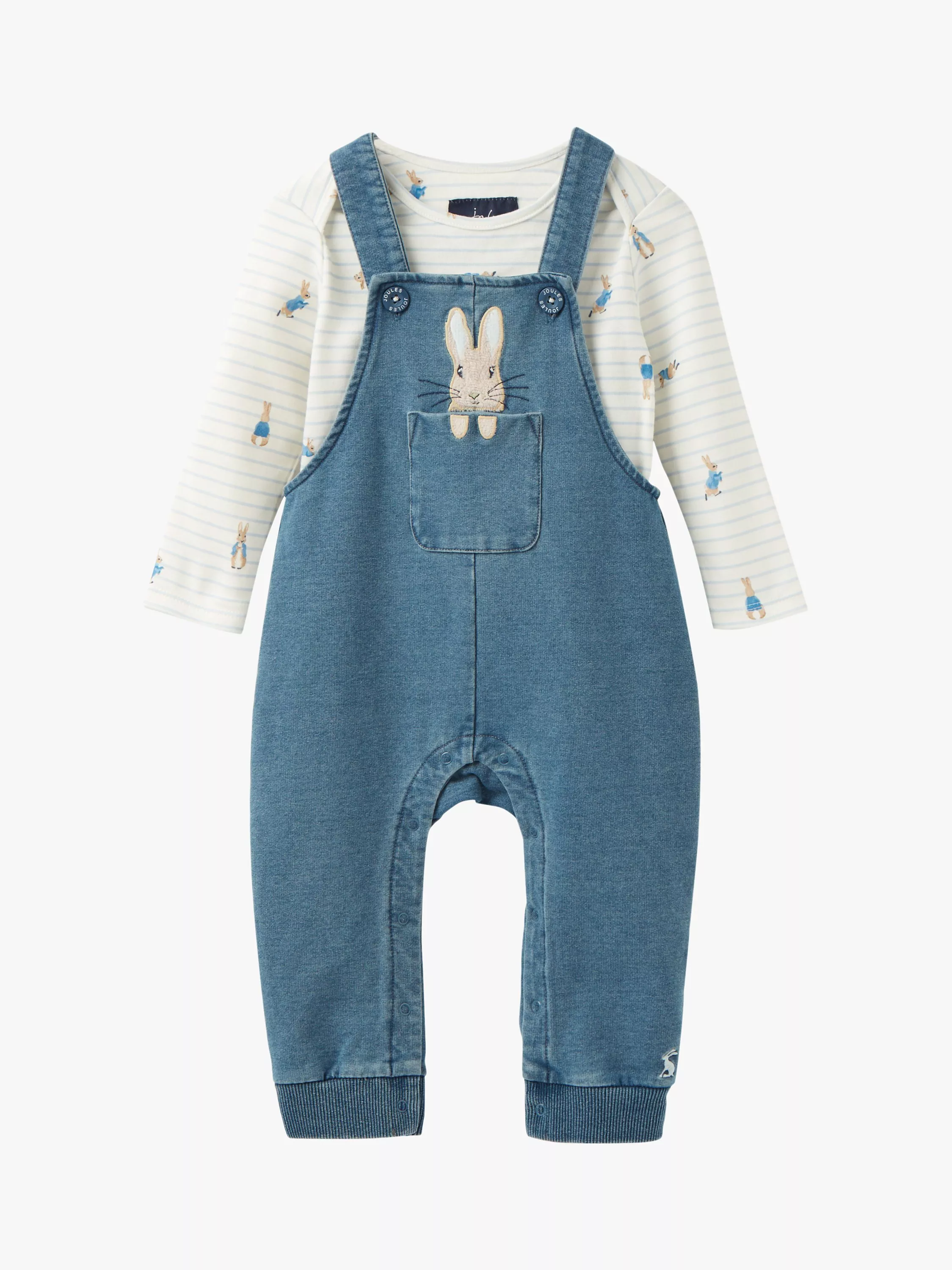 Baby Joule Wilbur Peter Rabbit Denim Dungaree and T-Shirt