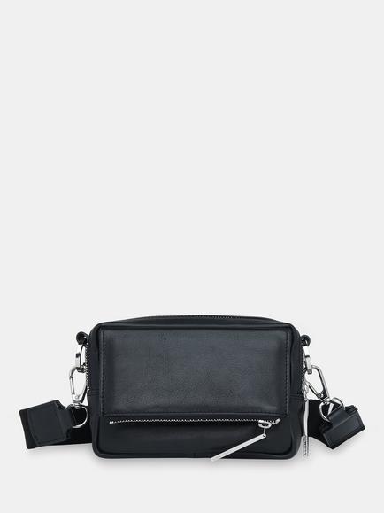 Whistles Bibi Leather Cross Body Bag, Black