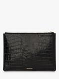 Whistles Shiny Croc Zip Leather Purse
