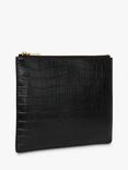 Whistles Shiny Croc Zip Leather Purse