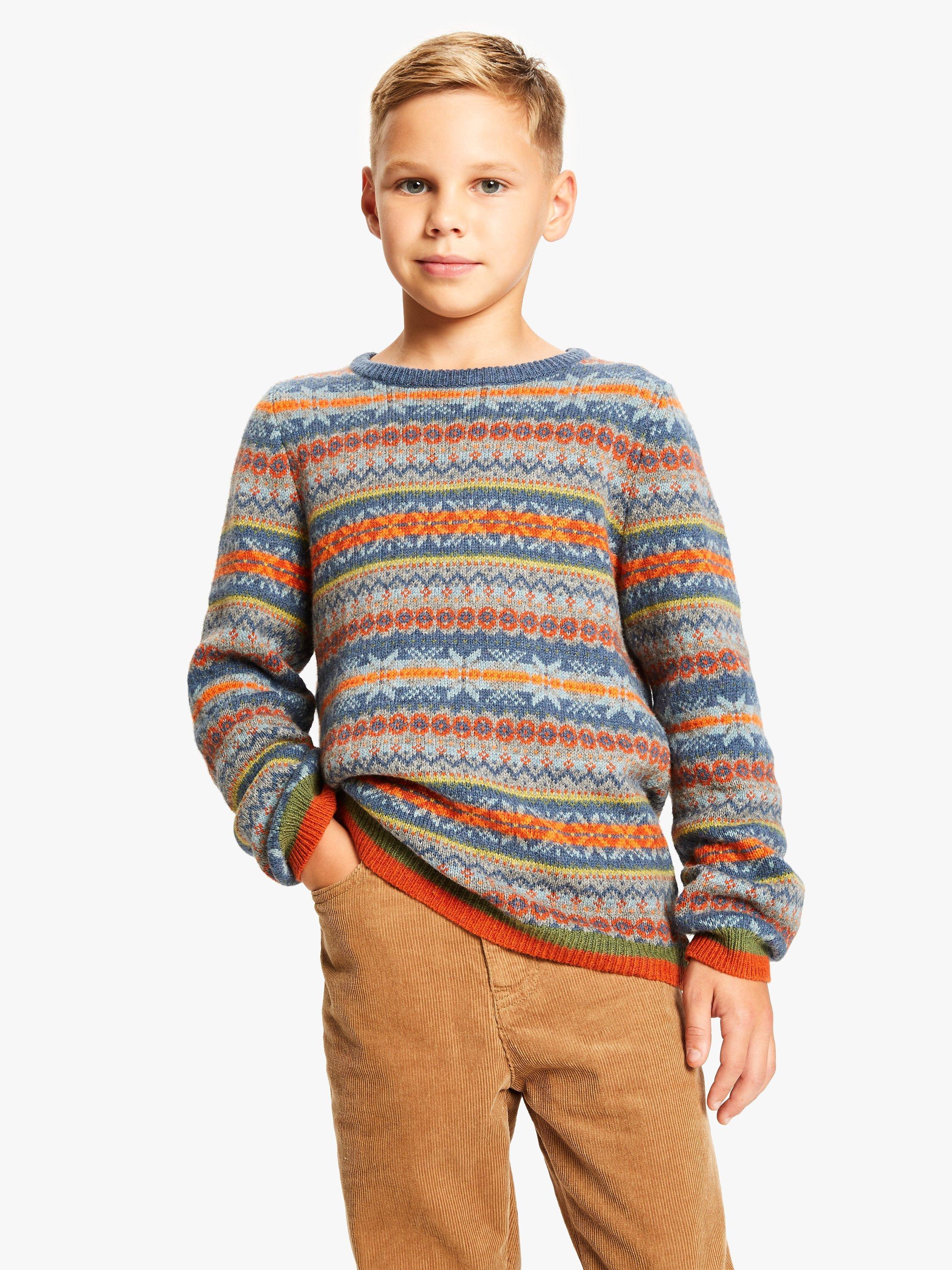 John Lewis & Partners Boys' Fair Isle Knit Jumper, Multi