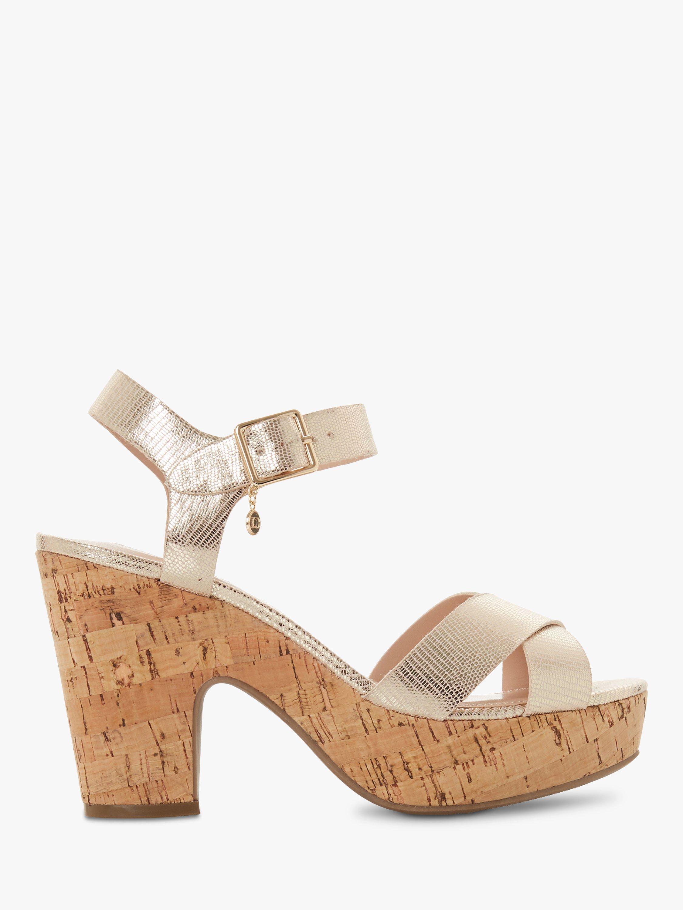 Dune Iylene Reptile Cork Heel Sandals