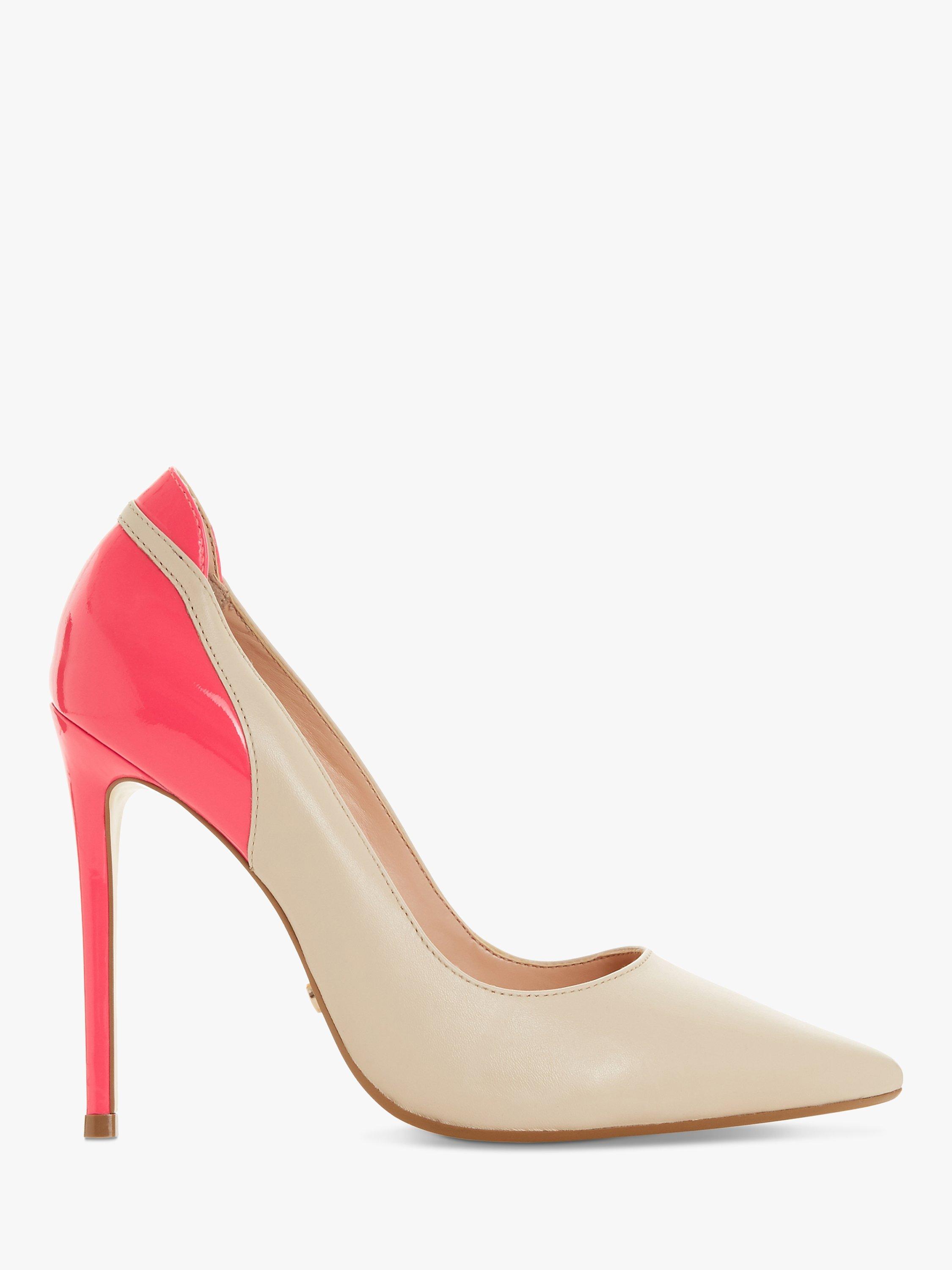 Dune Barbee Leather Stiletto Heel Court Shoes