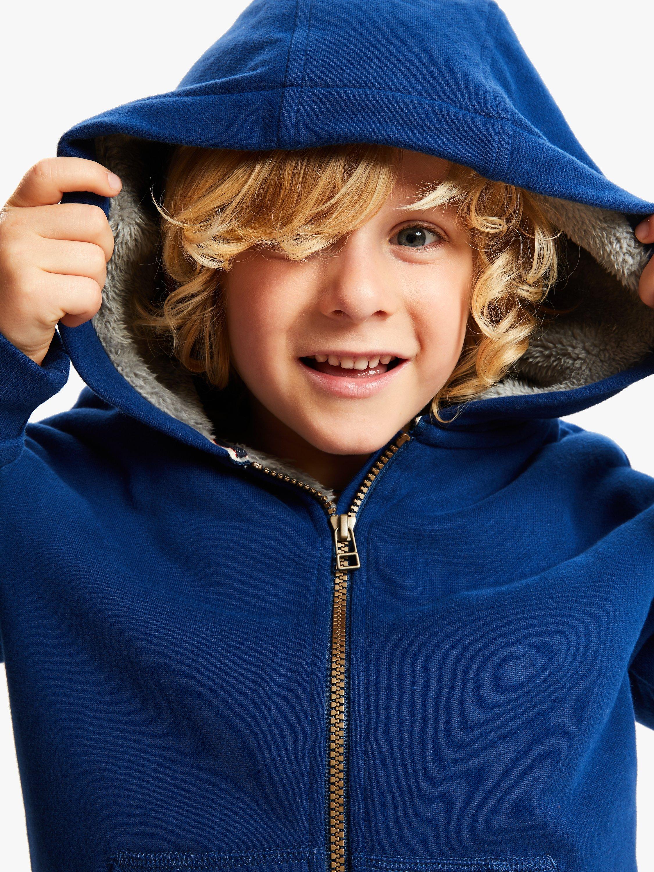 John Lewis Partners Boys Borg Lined Hoodie