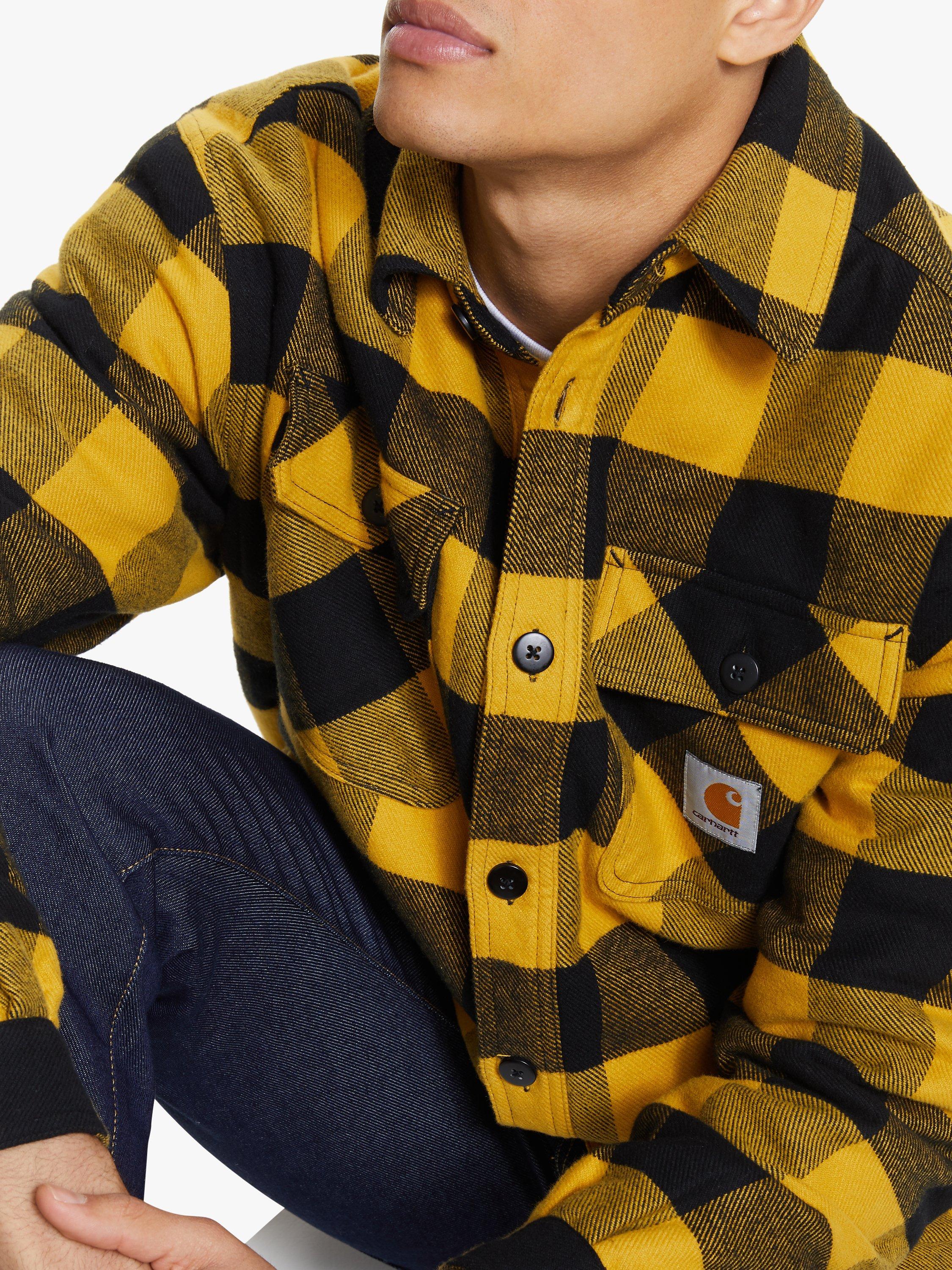 Carhartt WIP Merton Check Shirt Jacket, Colza Yellow