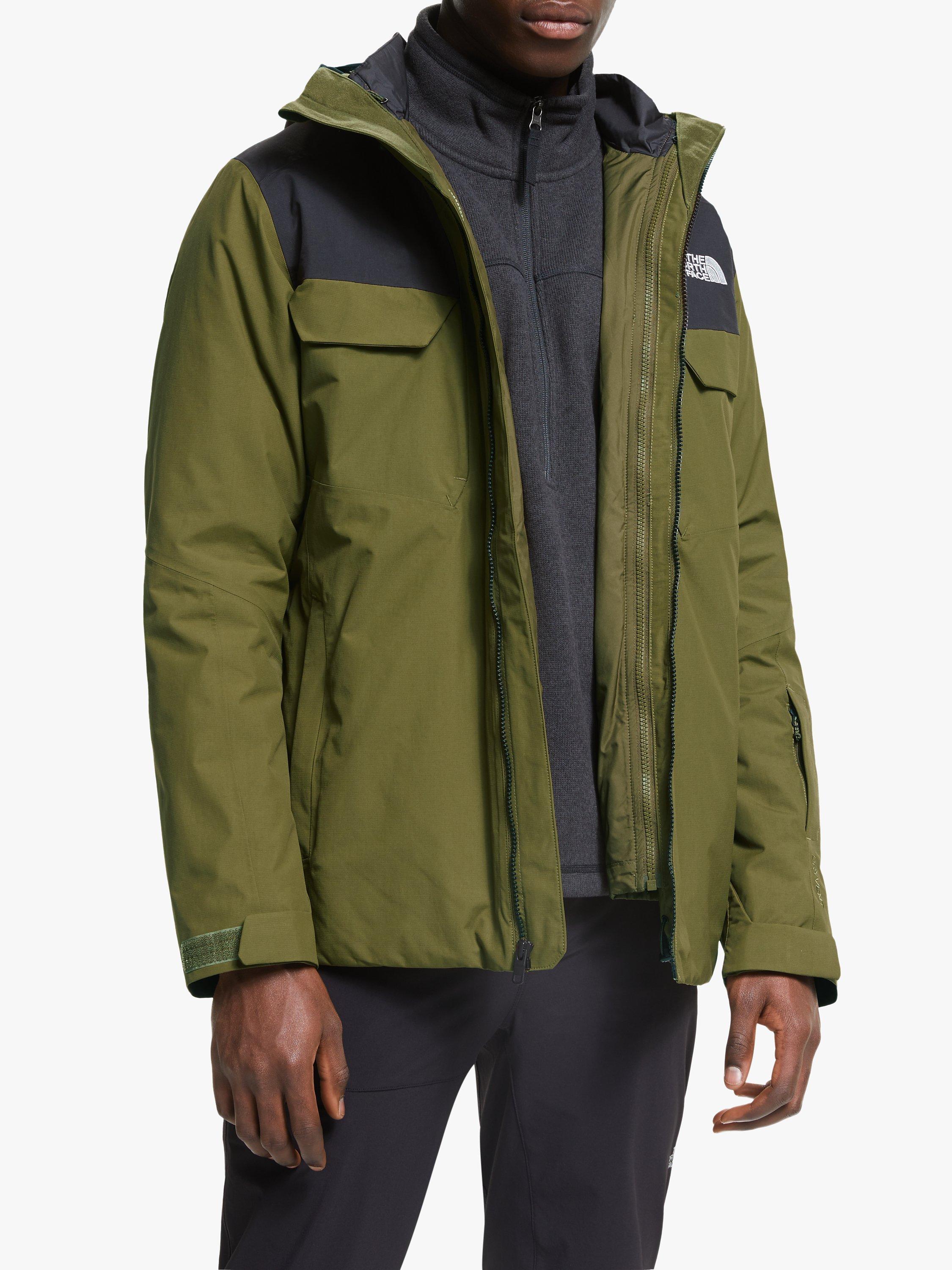 The North Face Fourbarrell Triclimate® Men's Waterproof Ski Jacket, Military Olive/TNF Black