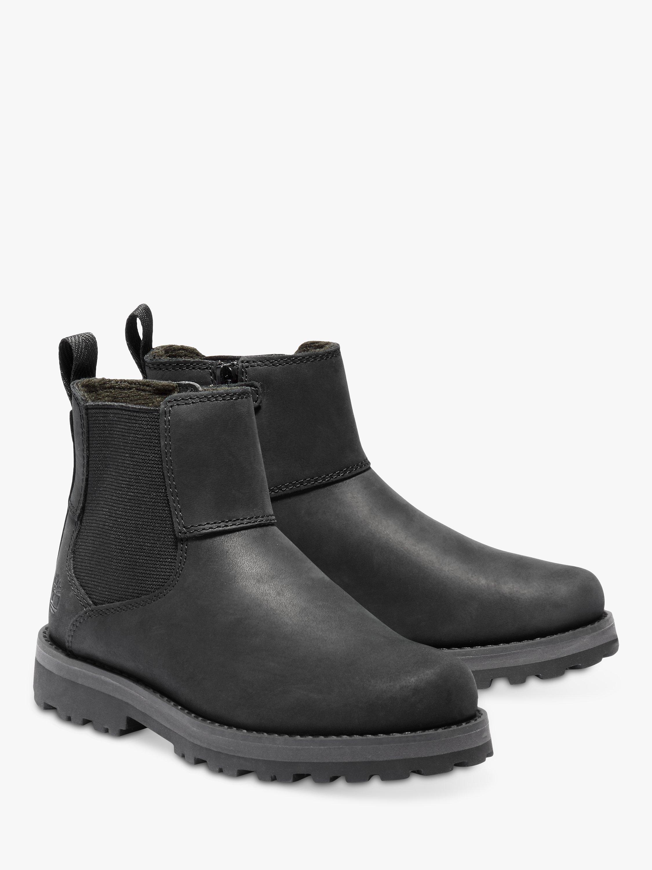 Product image 2 of 4, which shows Timberland Kids' Courma Leather Chelsea Boots, Black, EU32