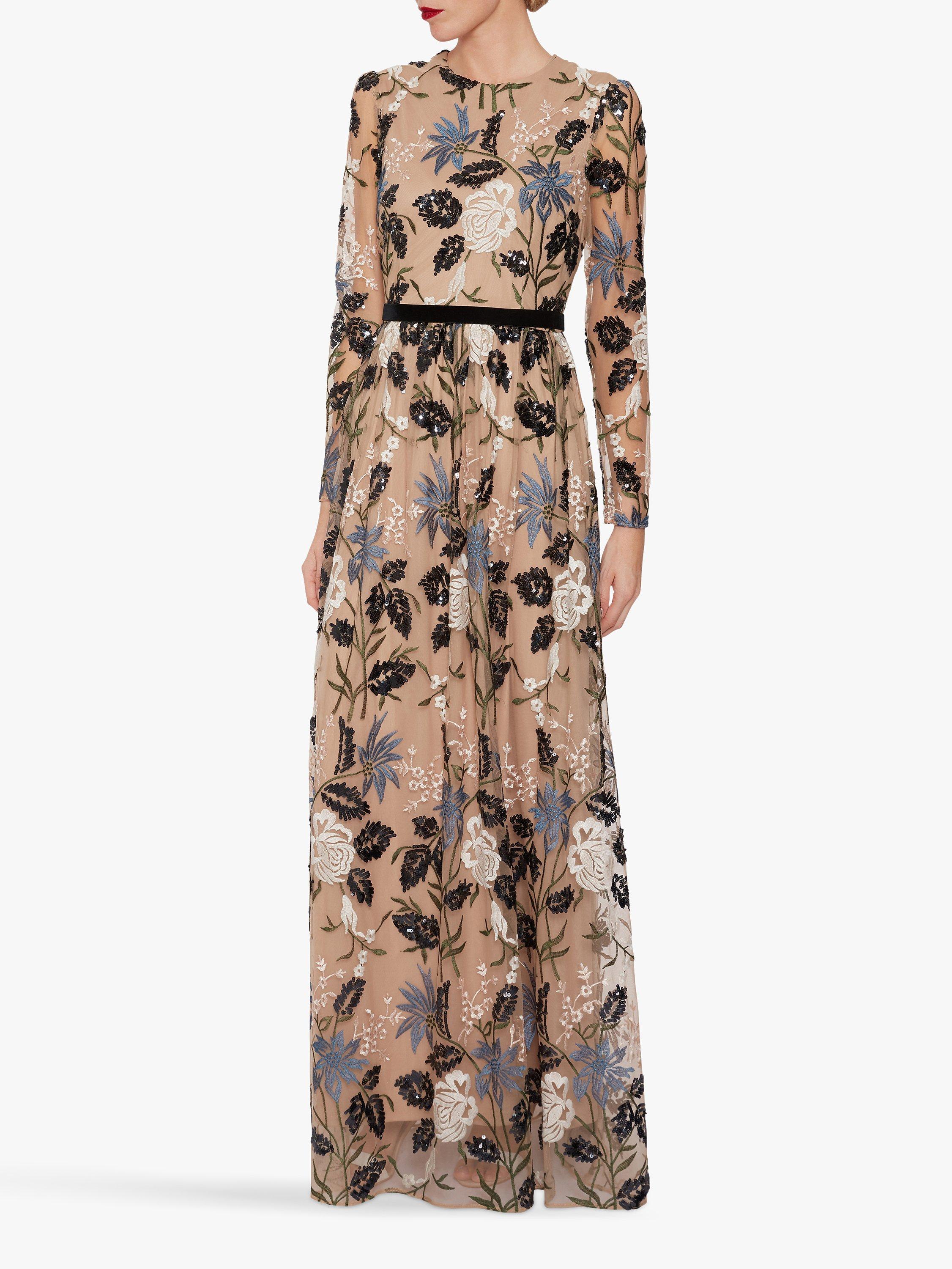 Gina Bacconi Sherri Sequin Maxi Dress, Multi
