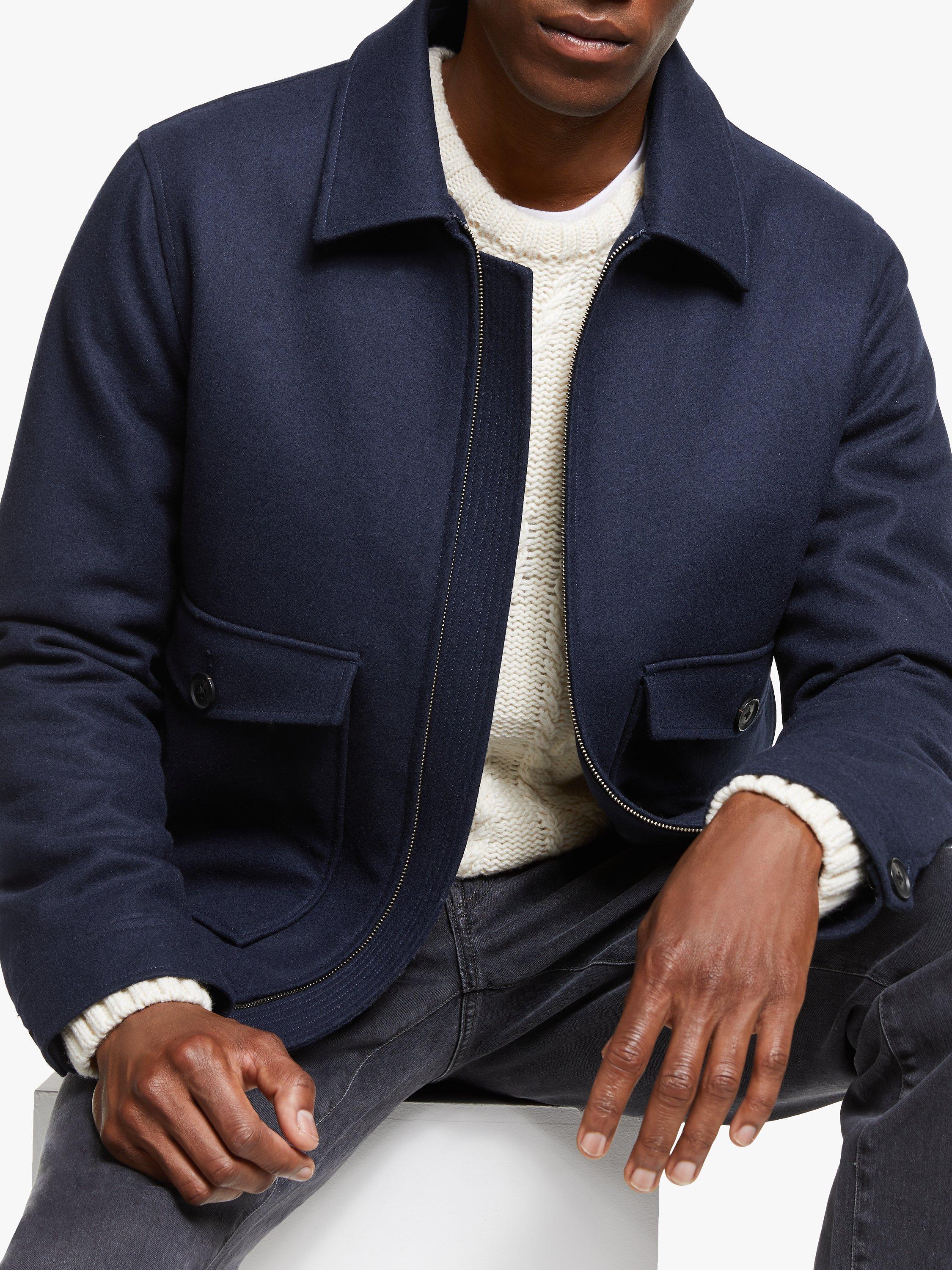 GANT Wool Blend Windcheater Jacket, Navy