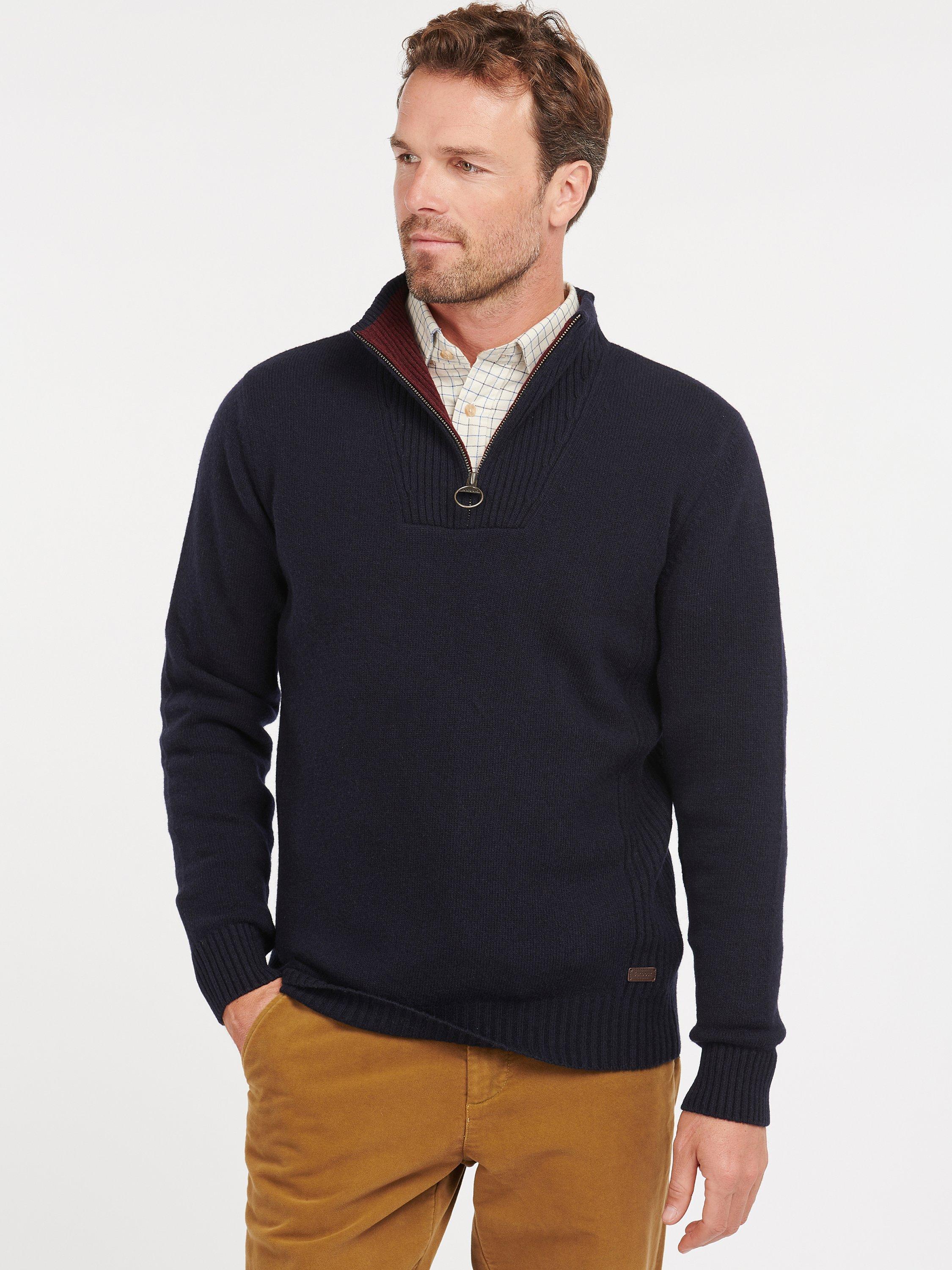 Barbour Nelson Essential Half Zip Jumper Navy