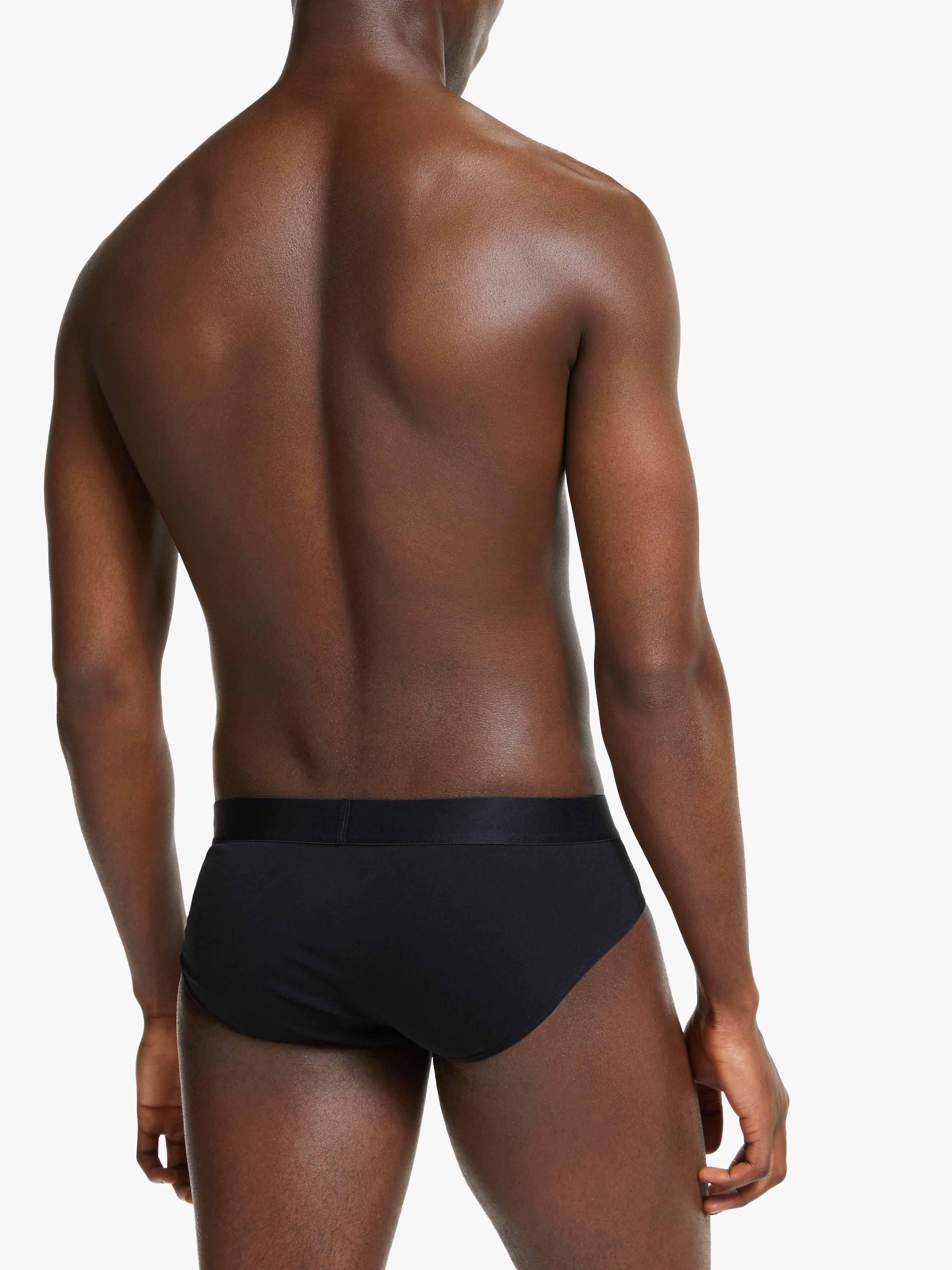 Product image 3 of 5, which shows John Lewis Organic Cotton Briefs, Pack of 4, Black, S