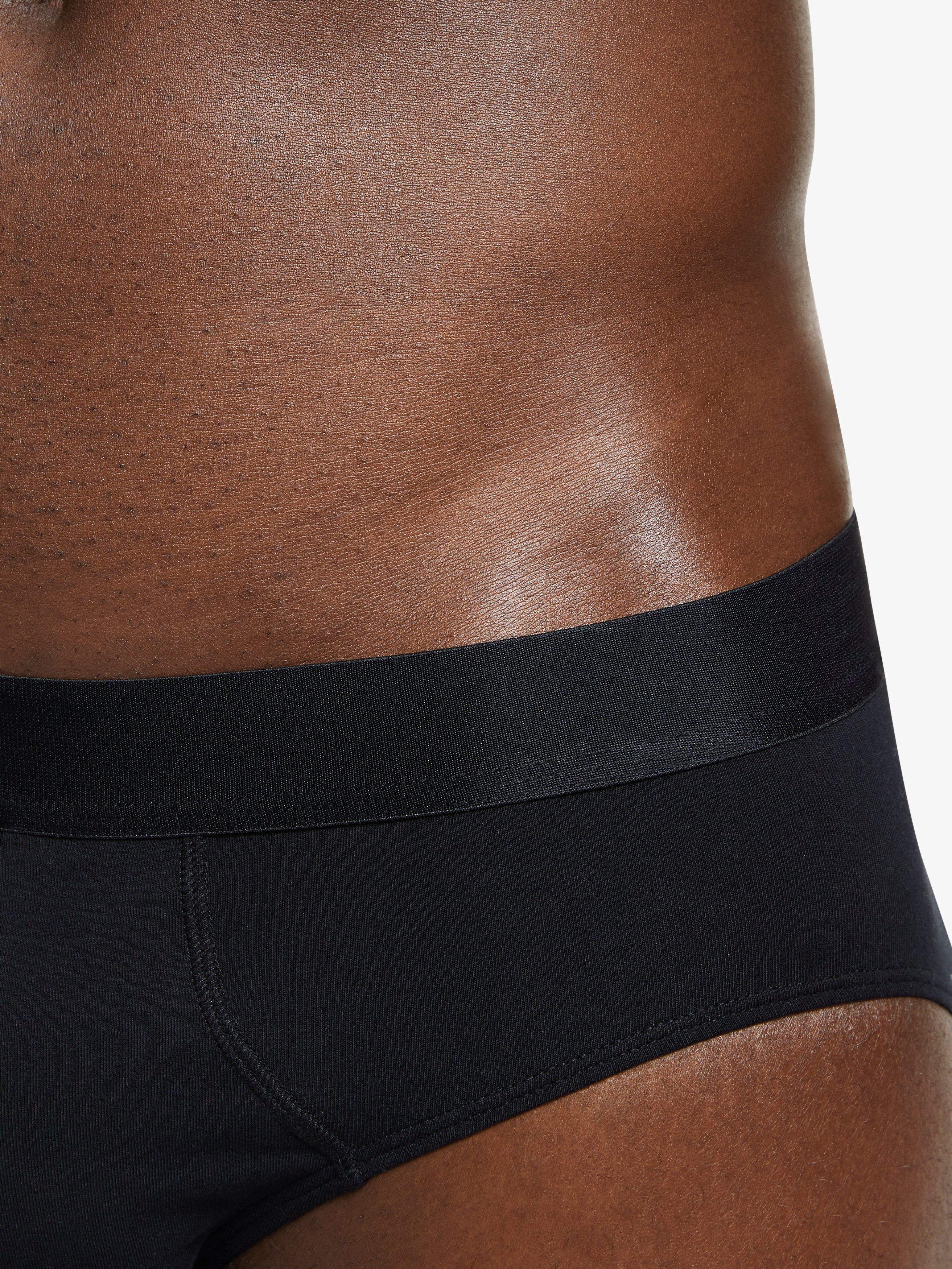 Product image 4 of 5, which shows John Lewis Organic Cotton Briefs, Pack of 4, Black, S