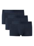 John Lewis Organic Cotton Hipster Trunks, Pack of 3, Navy