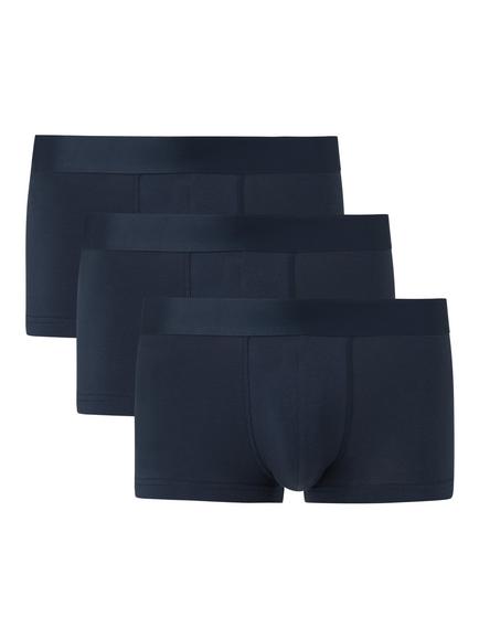 John Lewis Organic Cotton Hipster Trunks, Pack of 3, Navy, Navy