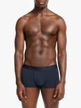 John Lewis Organic Cotton Hipster Trunks, Pack of 3, Navy