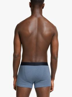 John Lewis Organic Cotton Trunks, Pack of 3, Blue/Multi - view 2, Blue/Multi